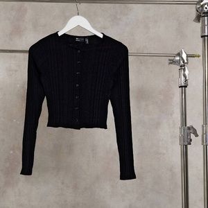 ASOS top with buttons in black